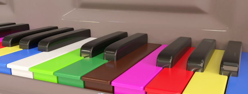 Colored,Piano,Keys,,Symbolizing,Inclusion,,Tolerance,,Acceptance.,A,Concept,3d