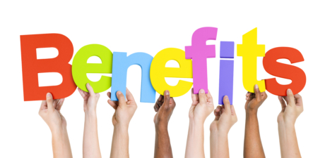 Multi,Ethnic,People,Holding,The,Word,Benefits